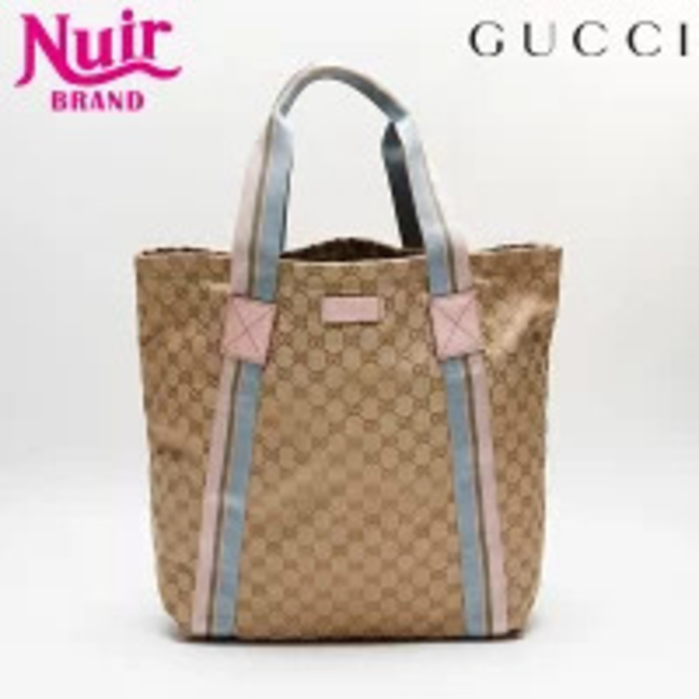 Gucci GG Canvas Handbag Tote Bag Beige
